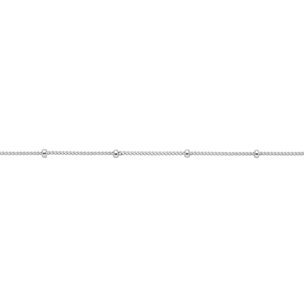 Lant din Aur Alb 14K Model Satellite, 45 cm - 3 | YEO