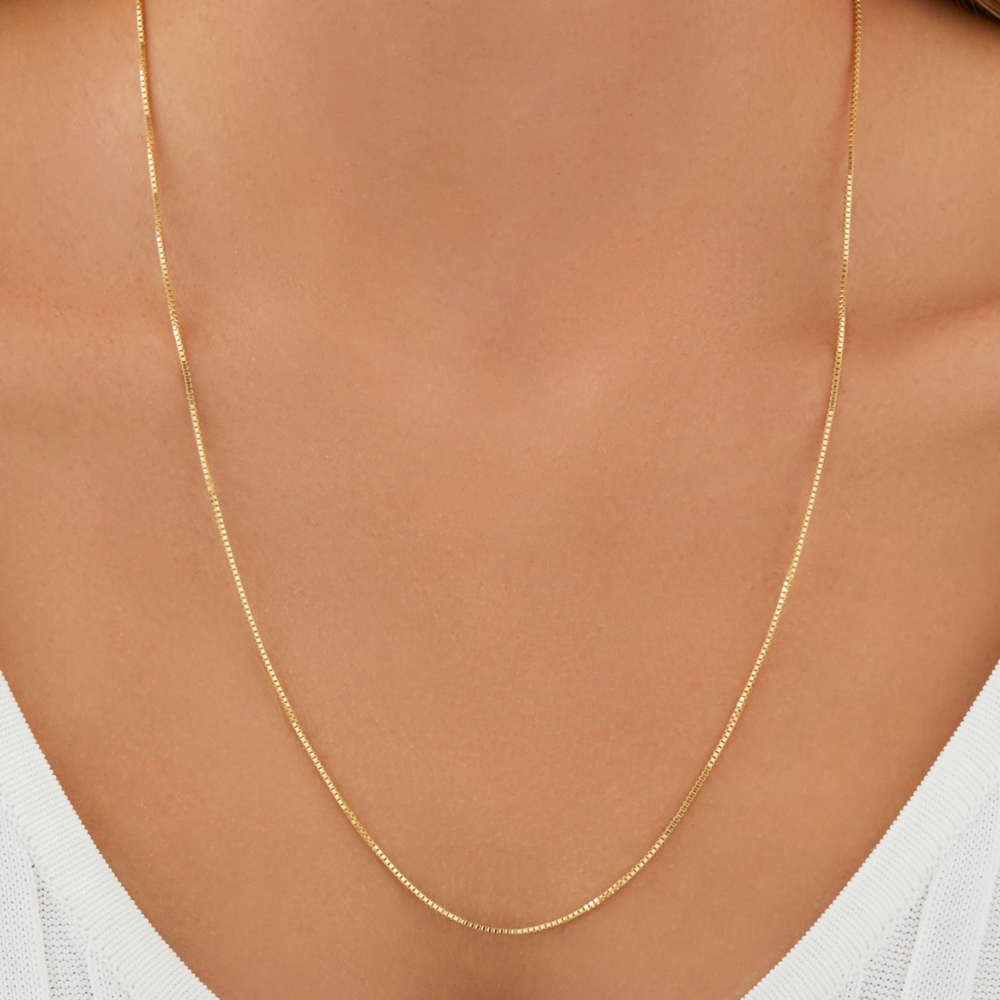 Lant Aur 14K, model Box 55 cm - 1 | YEO