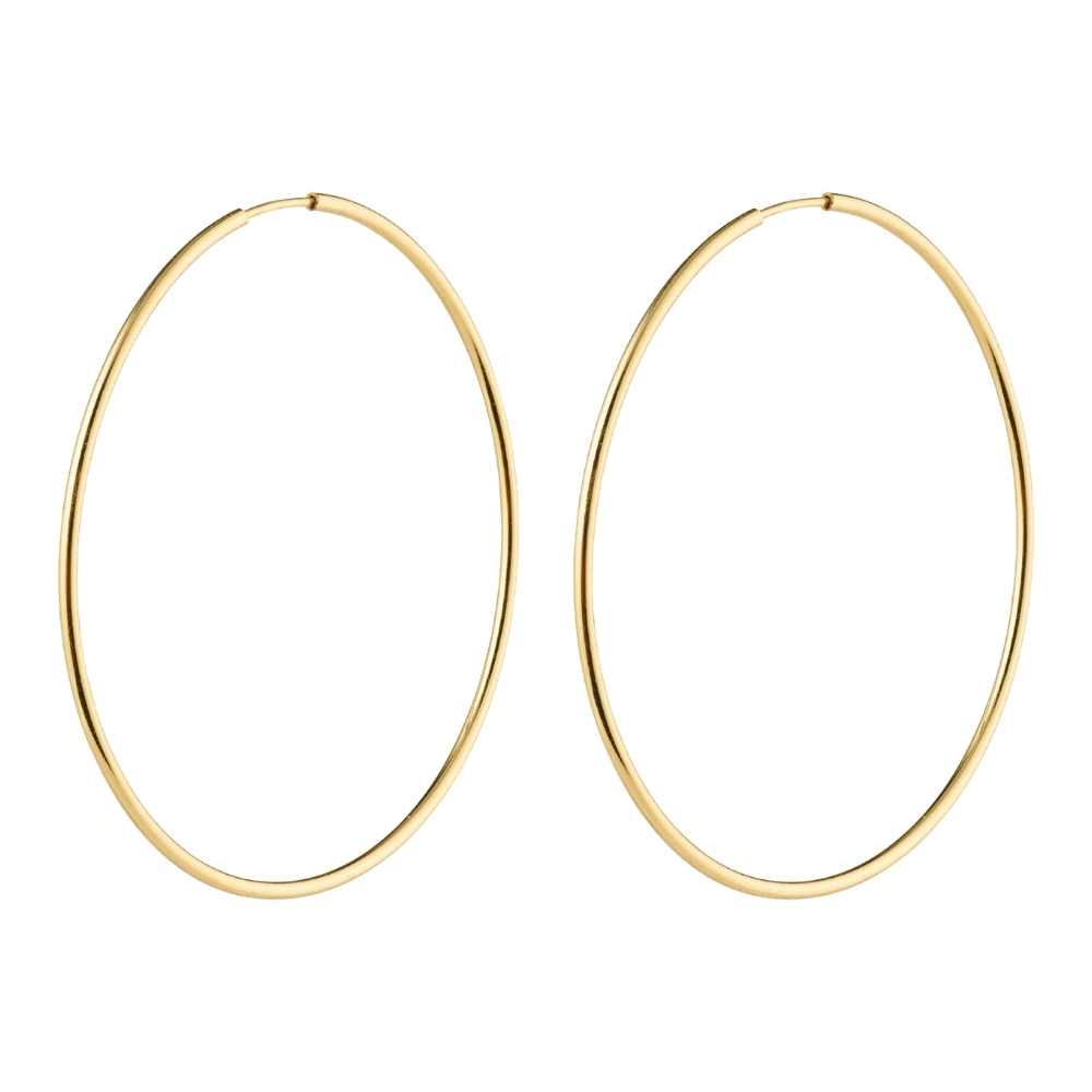 Cercei Aur 14K in forma de cerc, model Clasic Elegant, 70 mm