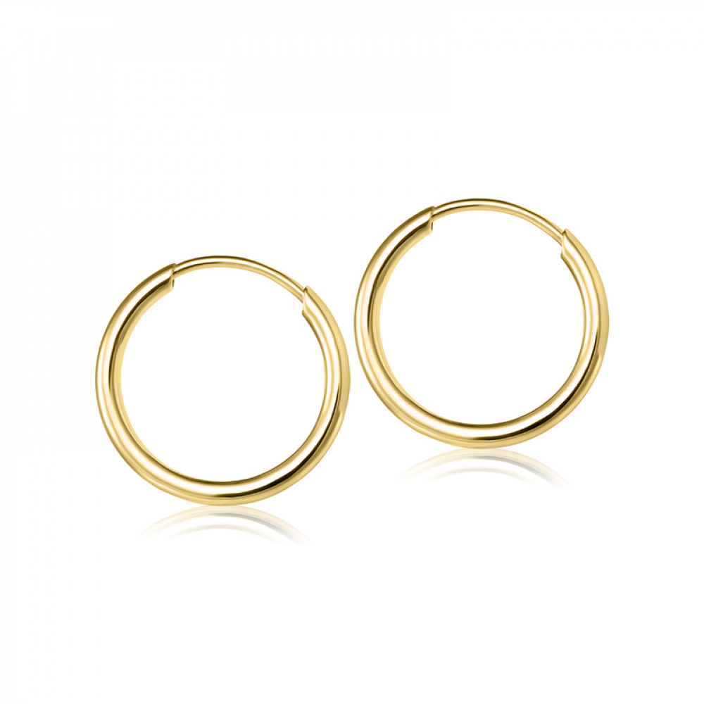 Cercei clasici rotunzi 10mm, pentru Copii, din Aur 14K