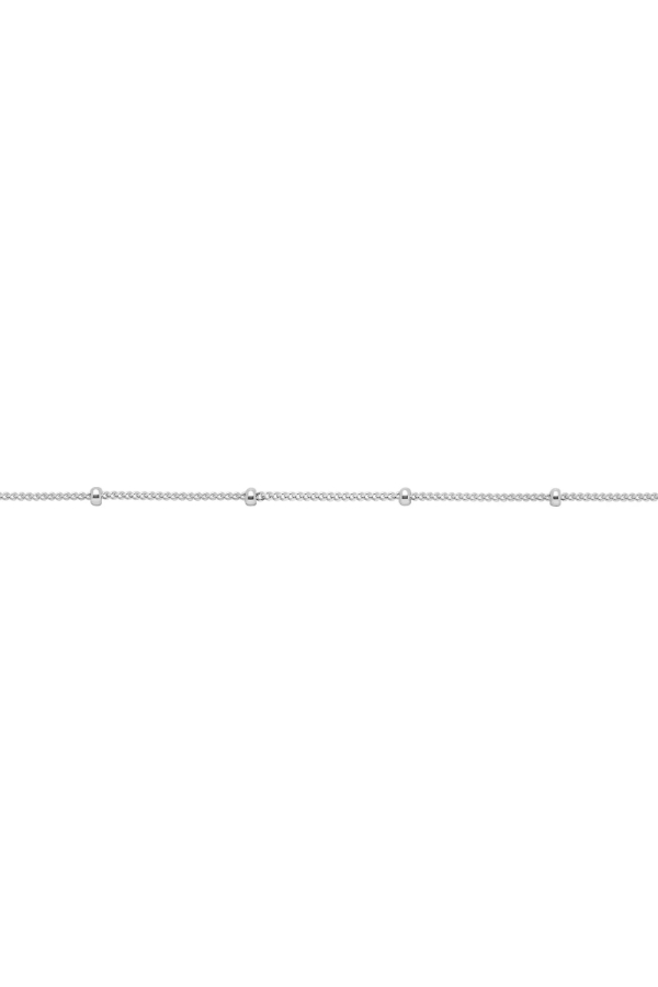 Lant din Aur Alb 14K – Model Satellite, 45 cm