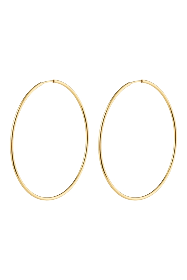 Cercei Aur 14K in forma de cerc, model Clasic Elegant, 70 mm
