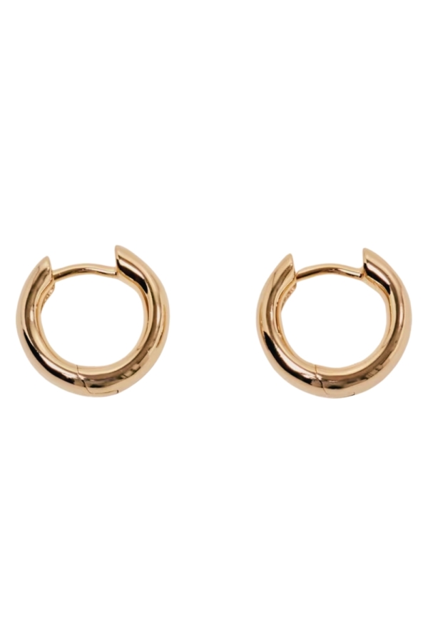 Cercei Huggie Clicker din Aur Roz 14K – 12mm, pentru Copii
