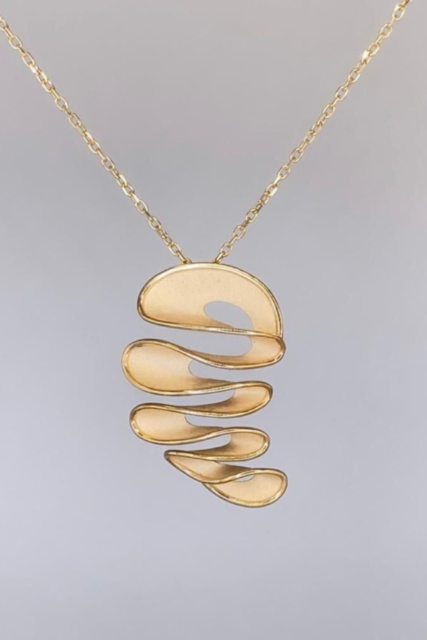 Colier cu Pandantiv Special Rasucit din Aur 18K – Colectia Addicted by Palido