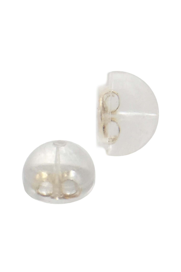 Inchizatoare cu Silicon si Aur 14K pentru Cercei, 6mm, pentru Tija 0.5–0.85mm