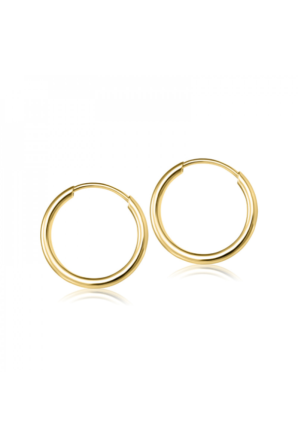 Cercei clasici rotunzi 10mm, pentru Copii, din Aur 14K