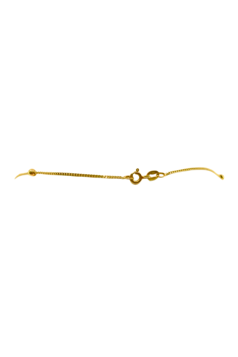 Lant Aur 14K, tip cocktail cu 5 bilute, Model Bobble, 50 cm