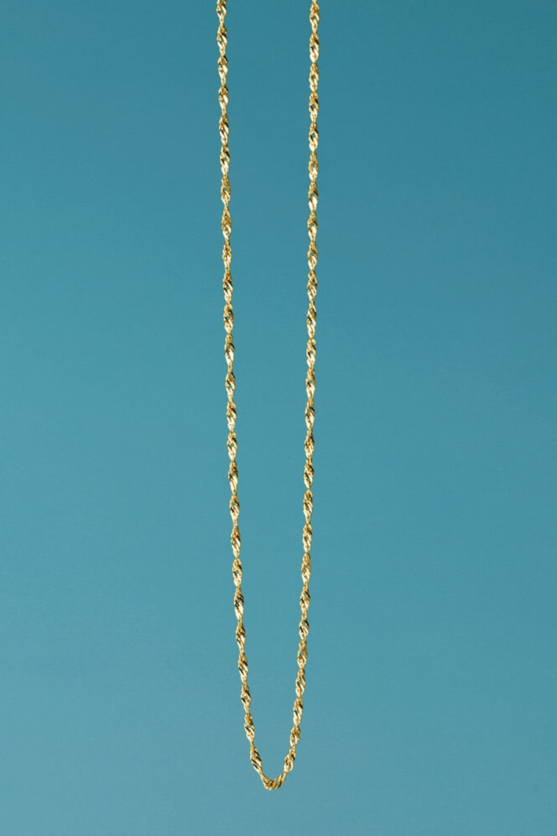 Lant din Aur 14K model Singapore – 45 cm