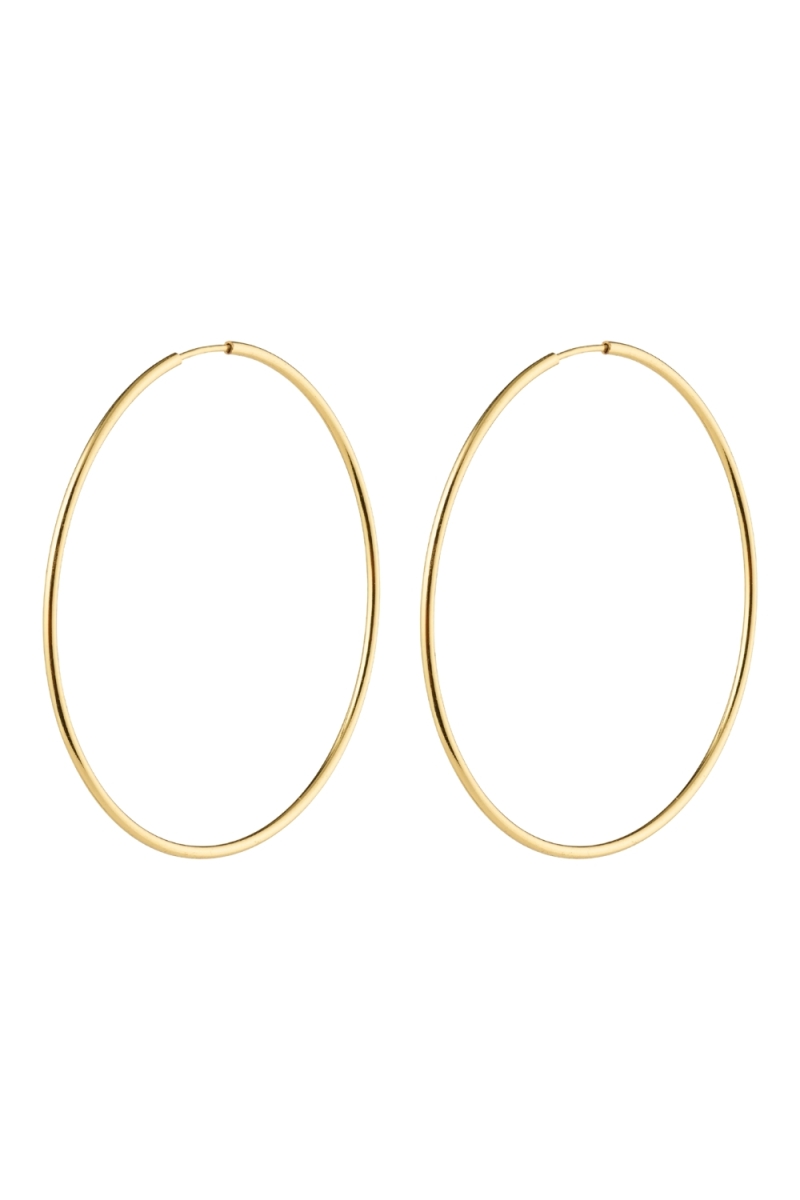 Cercei Aur 14K in forma de cerc, model Clasic Elegant, 70 mm