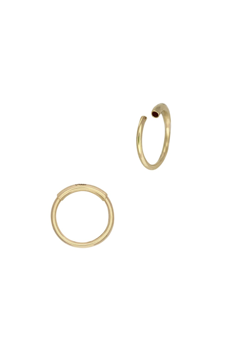 Piercing din Aur 14K, model Inel rotund 7mm, pentru Cartilaj