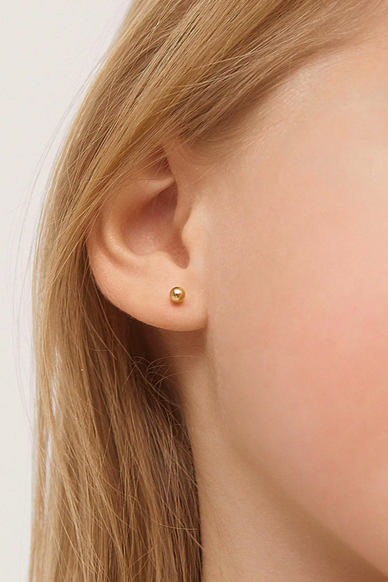 Cercei Aur 14K, model Clasic in forma de Biluta 3mm