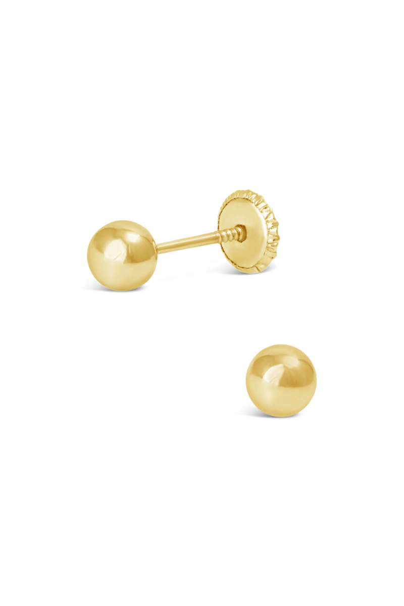 Cercei Aur 14K, forma Rotunda 4mm